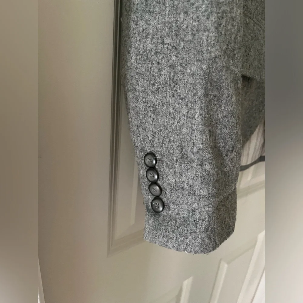 Women’s Gap wool blend gray single button blazer business casual preppy sz 10